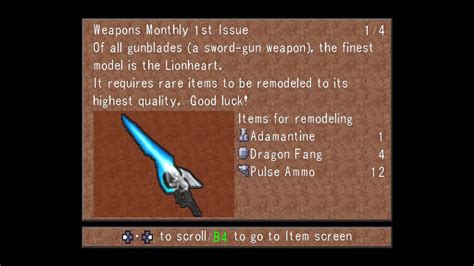 final fantasy 8 weapons guide